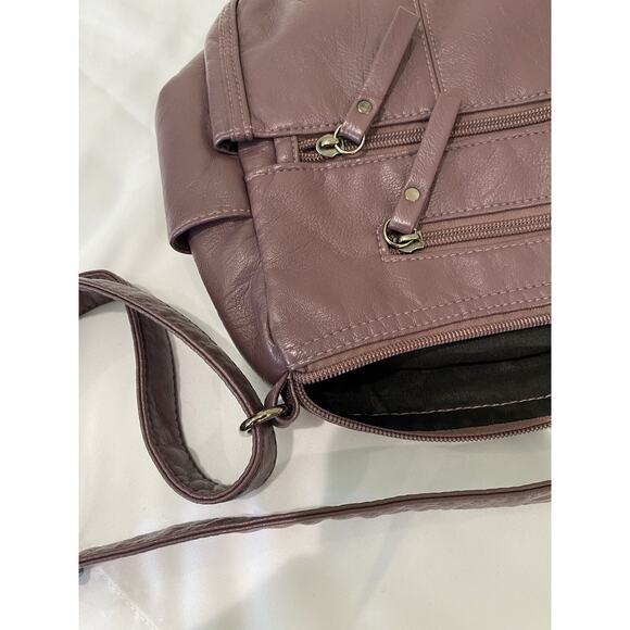 Volganik Rock Crossbody Lightweight Shoulder Travel Bag Lavender Purple NWOT - Picture 5 of 9